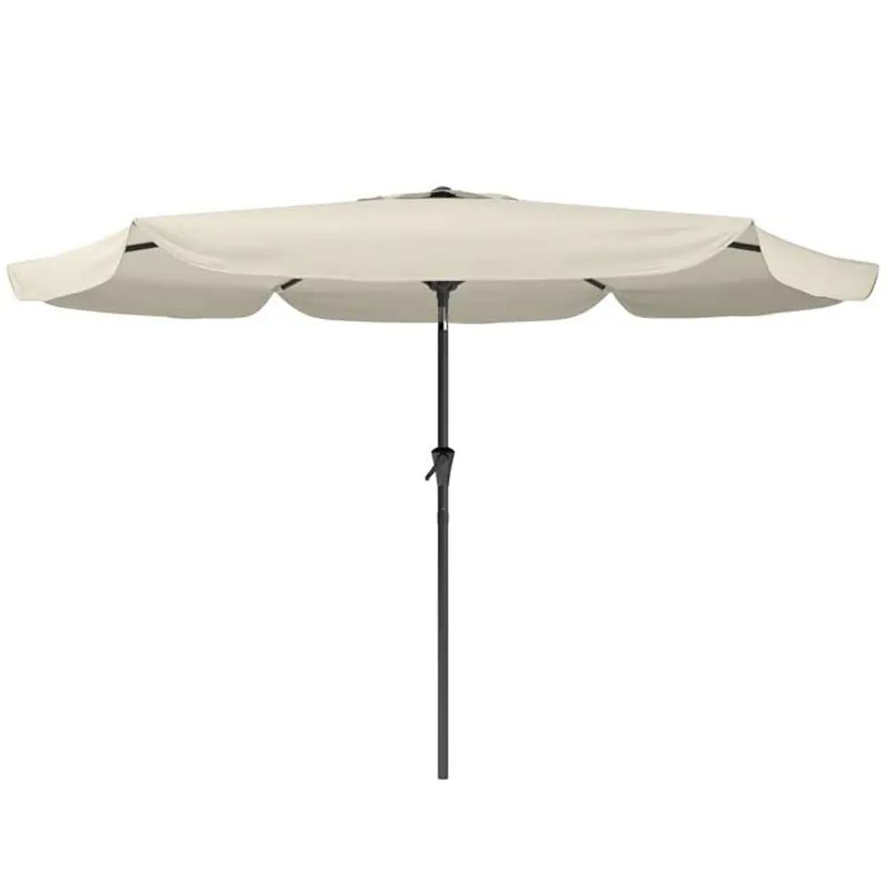 Warm White Tilting Patio Umbrella-1