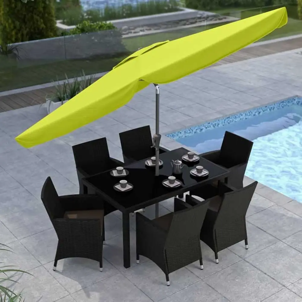 Lime Green Tilting Patio Umbrella-1
