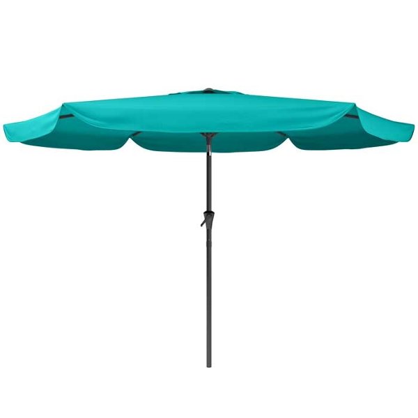 Patio Furniture Outdoor Table Searching Corliving Turquoise Blue Tilting Patio Umbrella