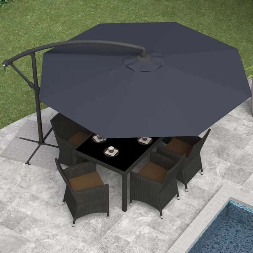 Black Offset Patio Umbrella-1