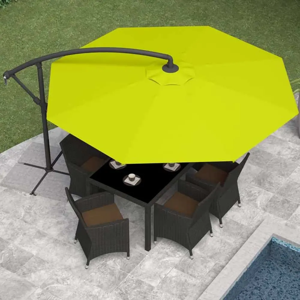 Lime Green Offset Patio Umbrella-1
