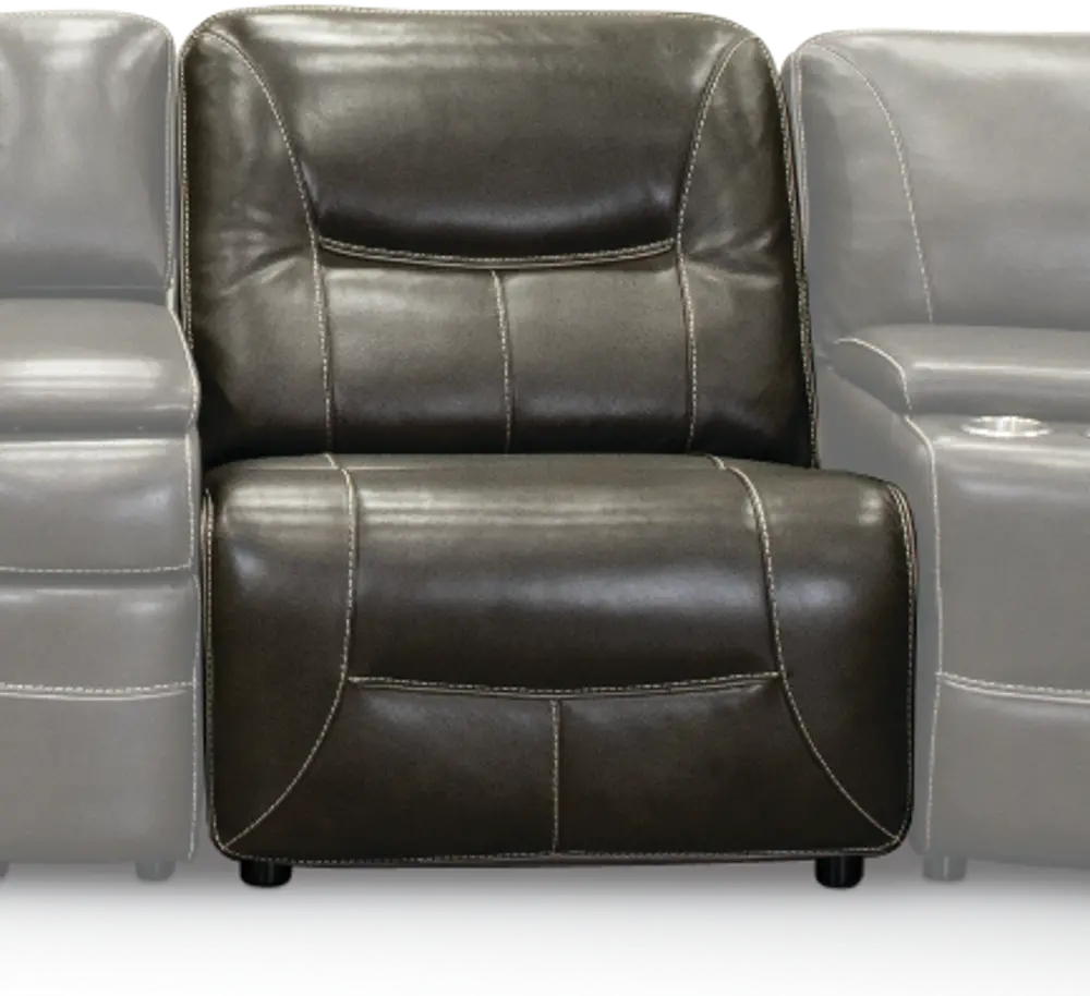 Steel Gray Armless Power Recliner - Max-1