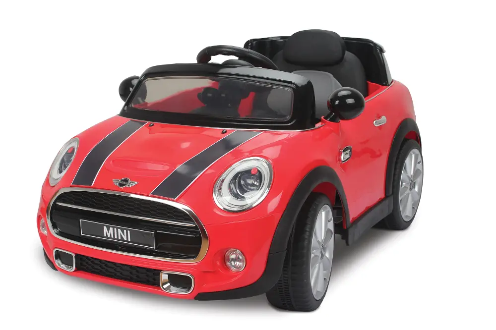 Red Mini Cooper Ride in Car-1