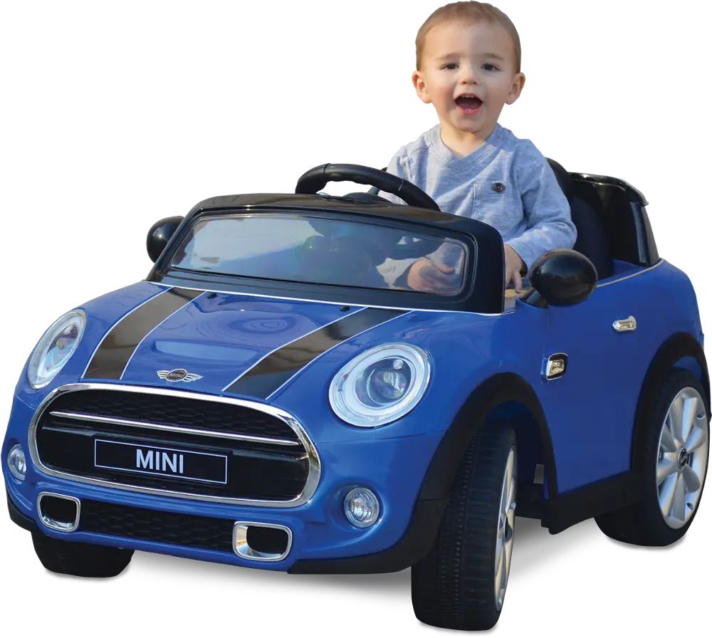 Blue Mini Cooper Ride in Car-1