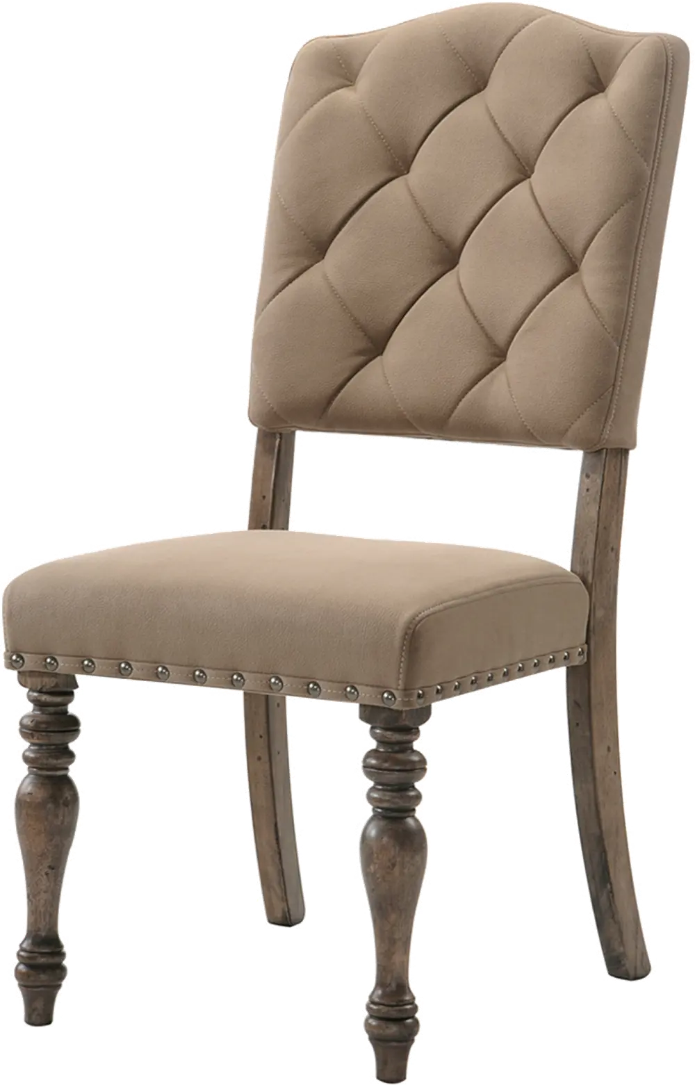 HM8006-18/TUFTEDCHR Driftwood Tufted Dining Chair - Metropolitan-1