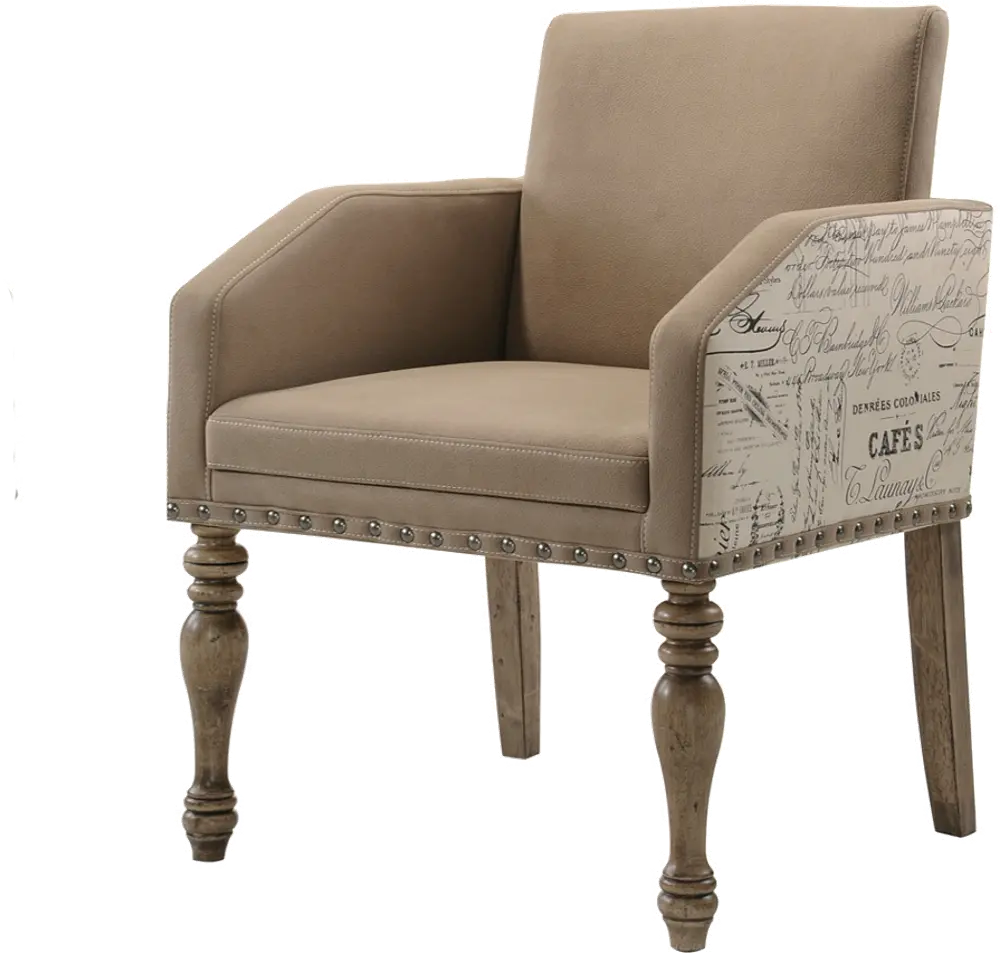 HM8007-18A/ARMCHAIR Driftwood Dining Room Chair - Metropolitan-1