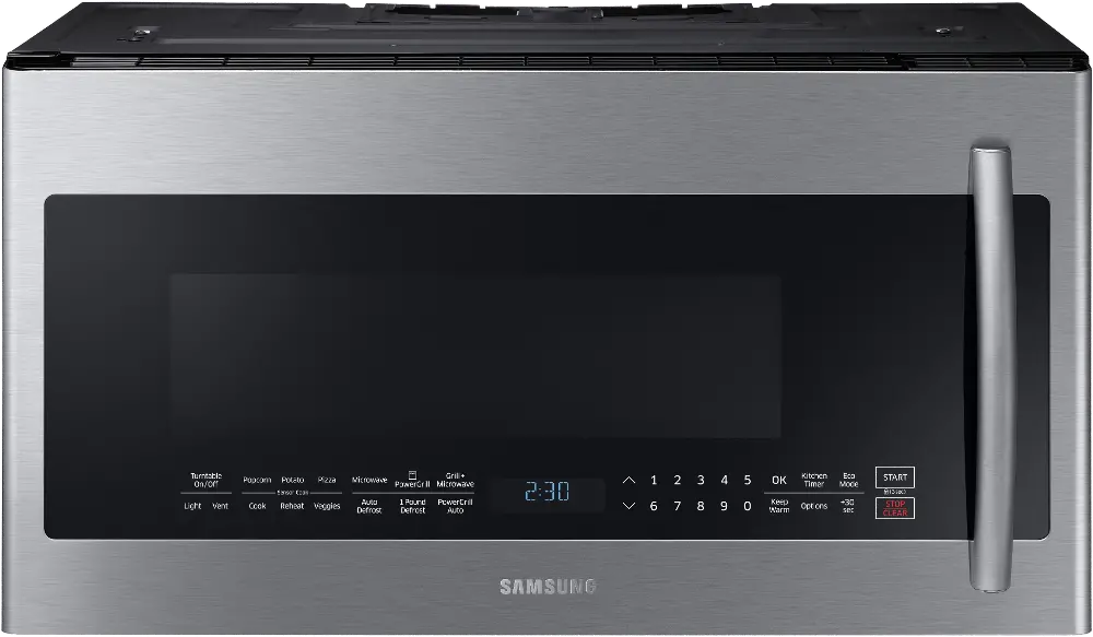 ME21K7010DS Samsung 30 Inch Over the Range PowerGrill Microwave - 2.1 cu. ft., Fingerprint Resistant Stainless Steel-1
