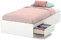 10479 Little Smileys White Twin Mates Bed - South Shore