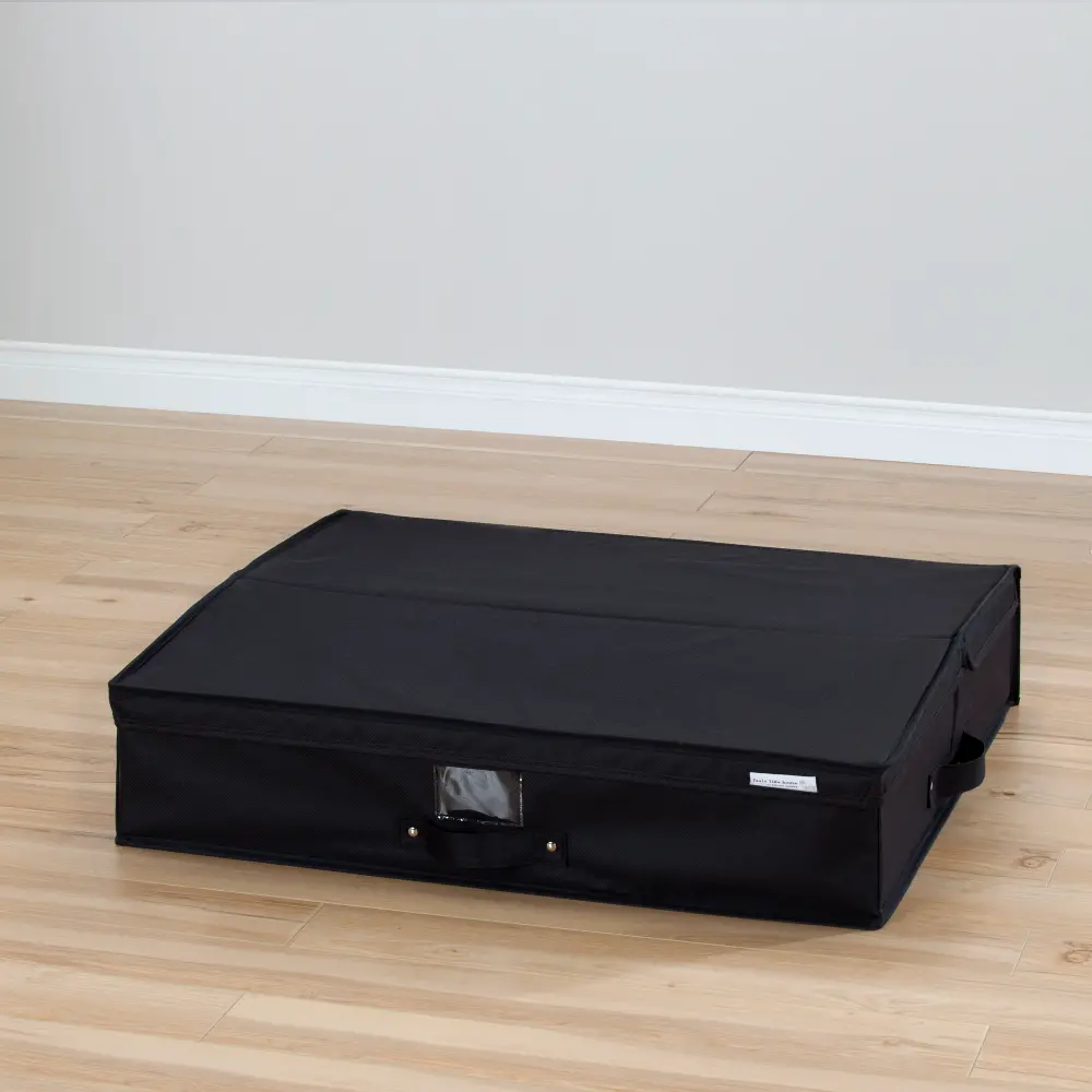 100039 Black Canvas Underbed Storage Box - Storit -1