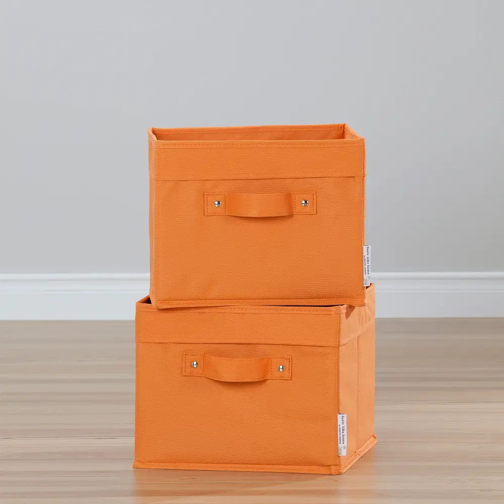 100034 Orange Canvas Baskets, 2 Pack - Storit-1