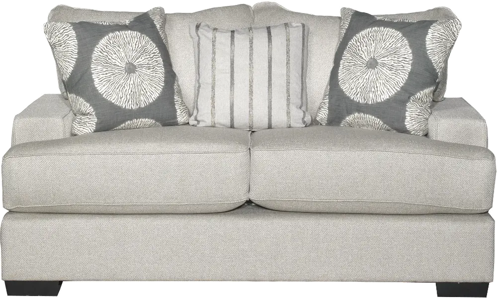 Raven Casual Contemporary Flax Gray Loveseat-1