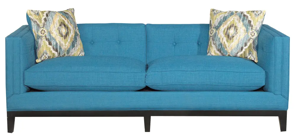 S7425/BENPEACOCK/SO Mid Century Modern Peacock Blue Sofa - Truman-1