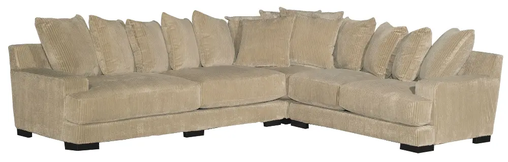 Casual Tan Upholstered 3 Piece Sectional - Dana Point-1