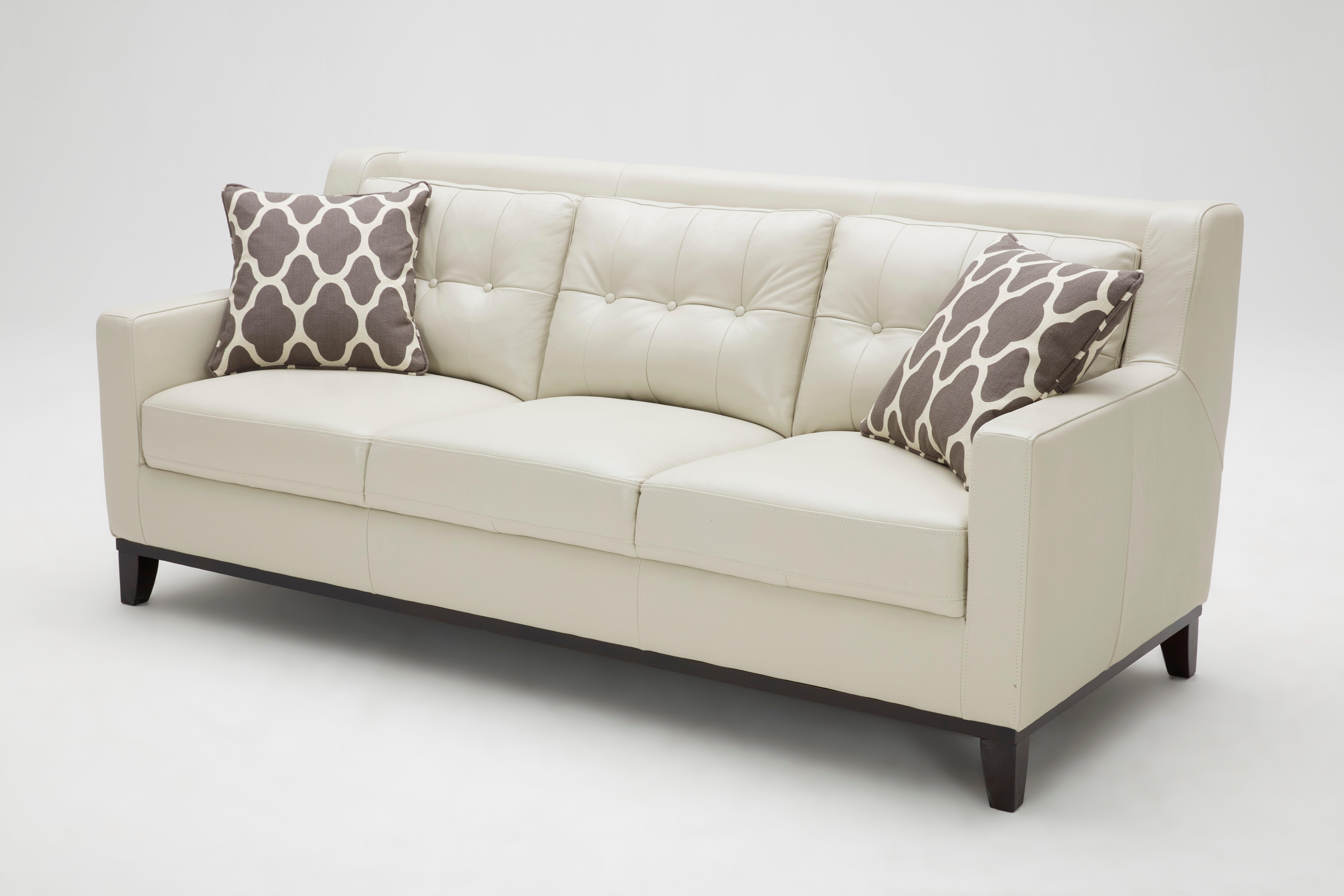 Contemporary Taupe Leather Sofa Nigel Rc Willey Furniture