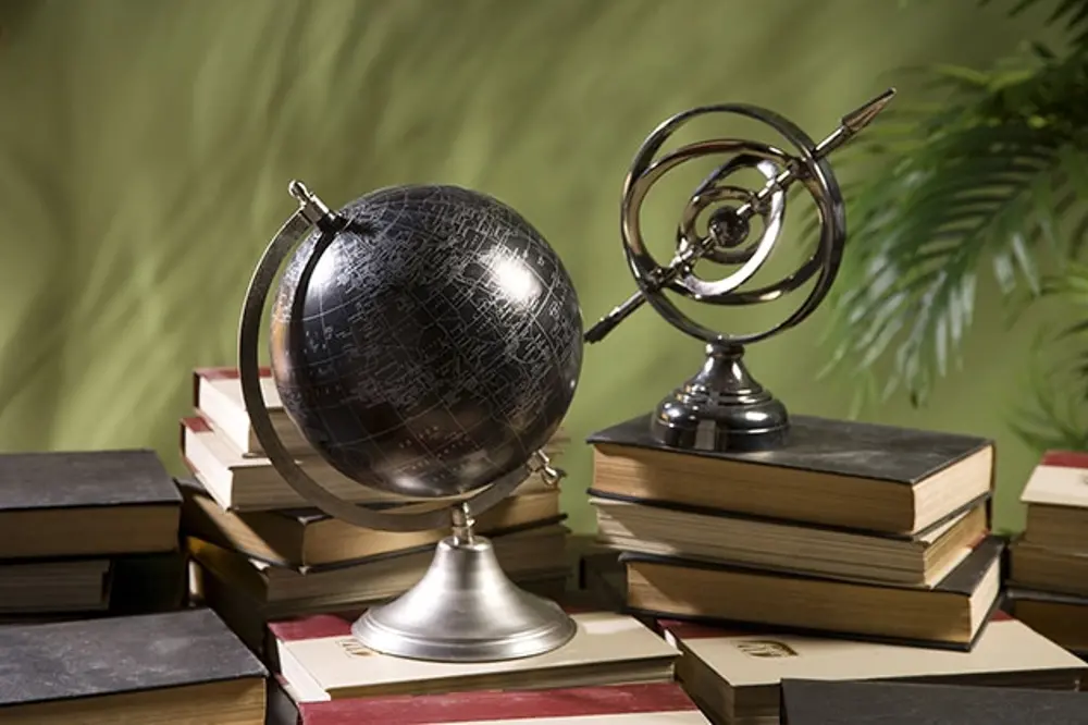 Moonlight Globe with Nickel Finish Stand - Globes Collection-1