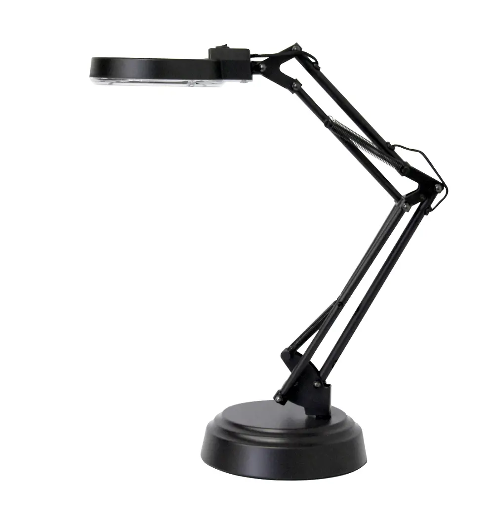 Black Architect Magnifier Desk Lamp-1