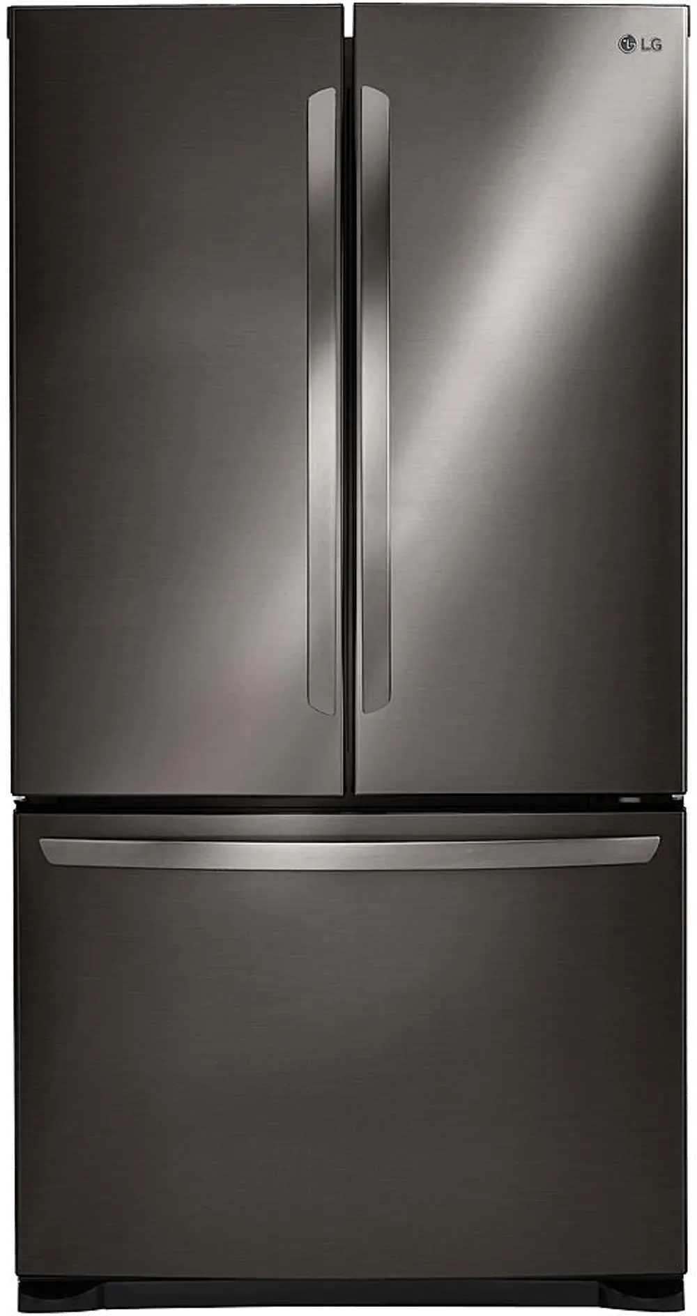 LFCS25426D LG French Door Refrigerator with Smart Cooling System - 36 Inch PrintProof Black Stainless Steel-1
