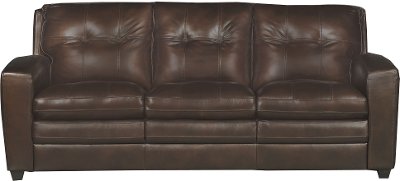 Contemporary Bronze Leather Sofa Roland Rc Willey Contemporary Bronze Leather Sofa, Leather Sofa Bed Couch