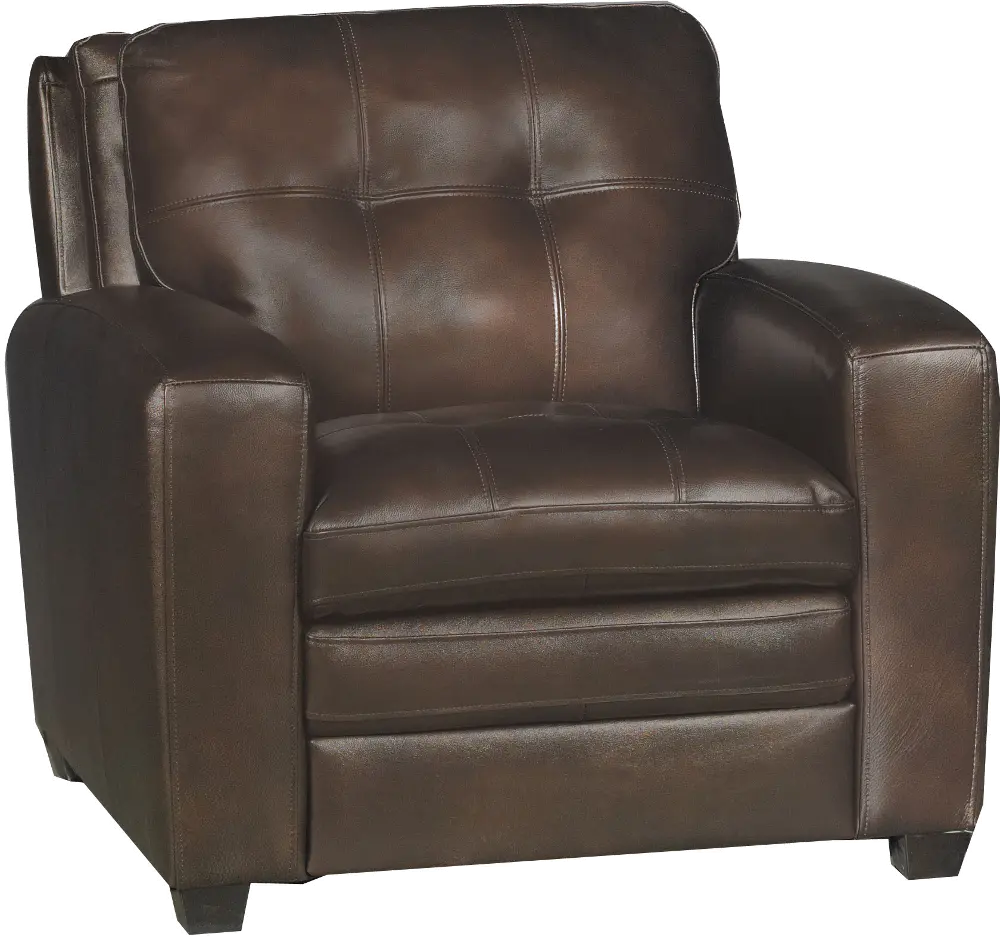 Roland Mahogany Brown Leather Chair --1