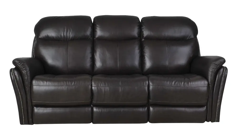 Brown Leather-Match Power Reclining Living Room Set - Graham-1