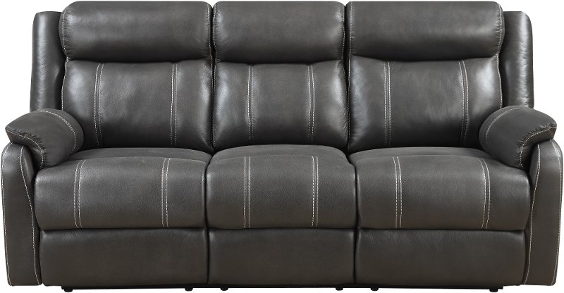 Domino Gray Dual Reclining Sofa