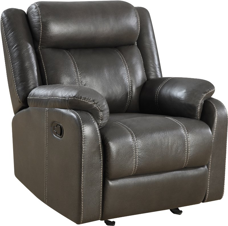 Clearance Domino Gray Gliding Recliner