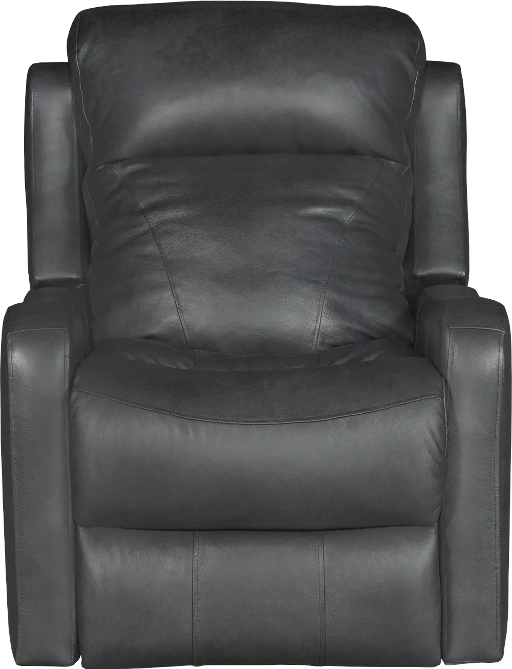 Steamboat Charcoal Gray Leather-Match Power Rocker Recliner - Caprice-1