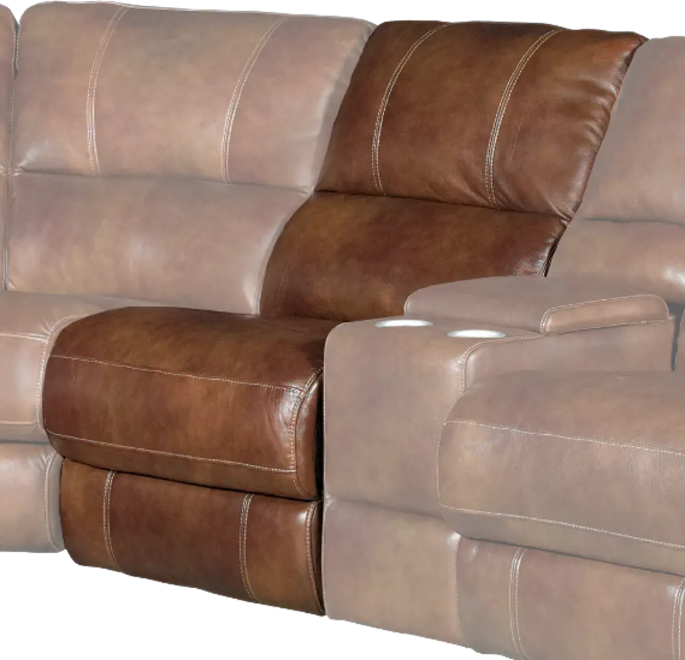 Chestnut Brown Armless Chair - Nailhead-1