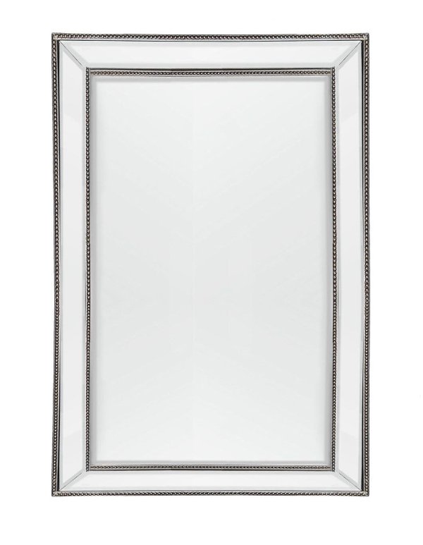 Bedroom Mirrors Wall Floor Rc Willey Small Silver Beaded Mirror