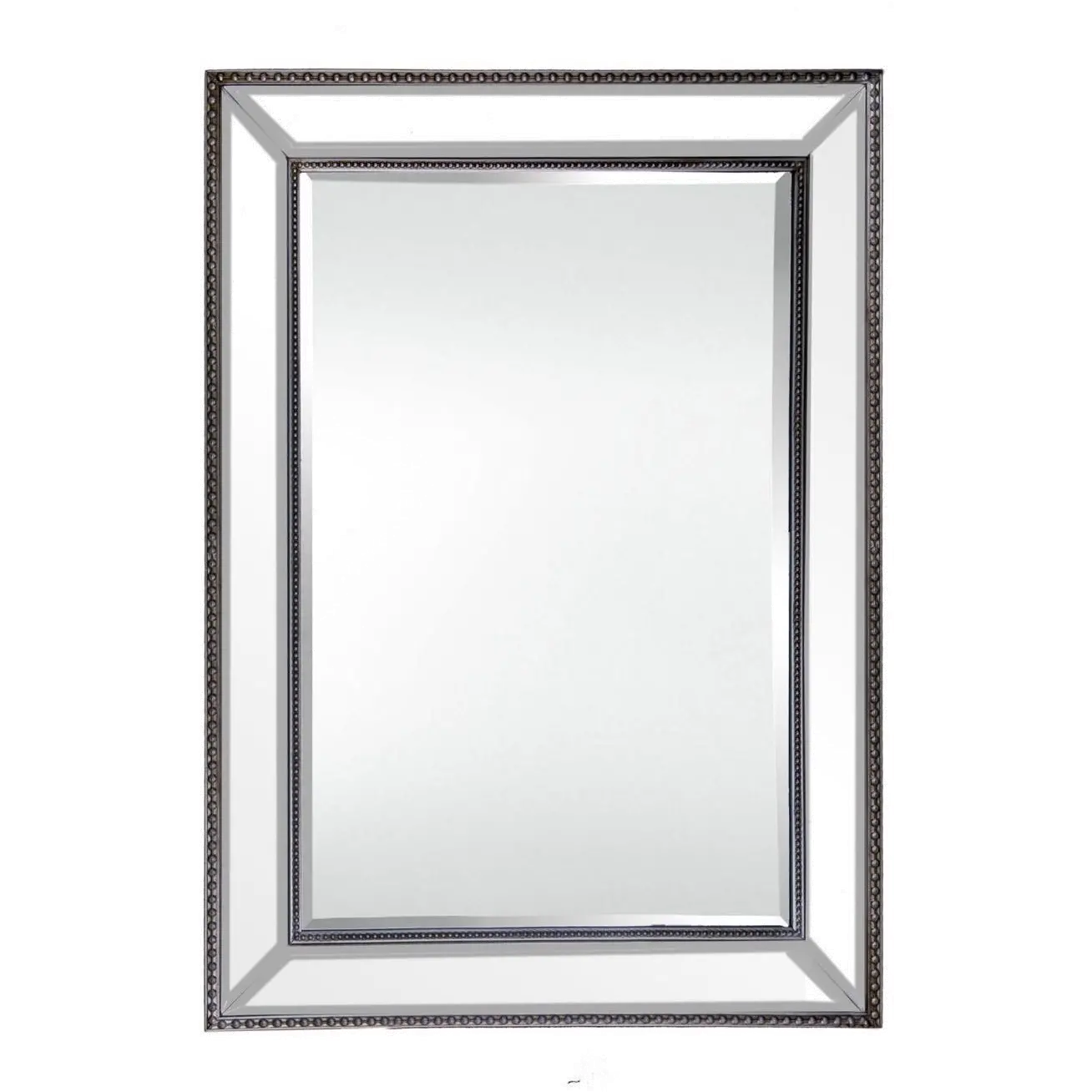 43 Inch Medium Silver Beaded Mirror-1