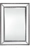 43 Inch Medium Silver Beaded Mirror