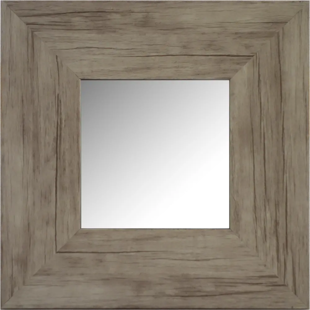 Washed Wood Square Mirror-1