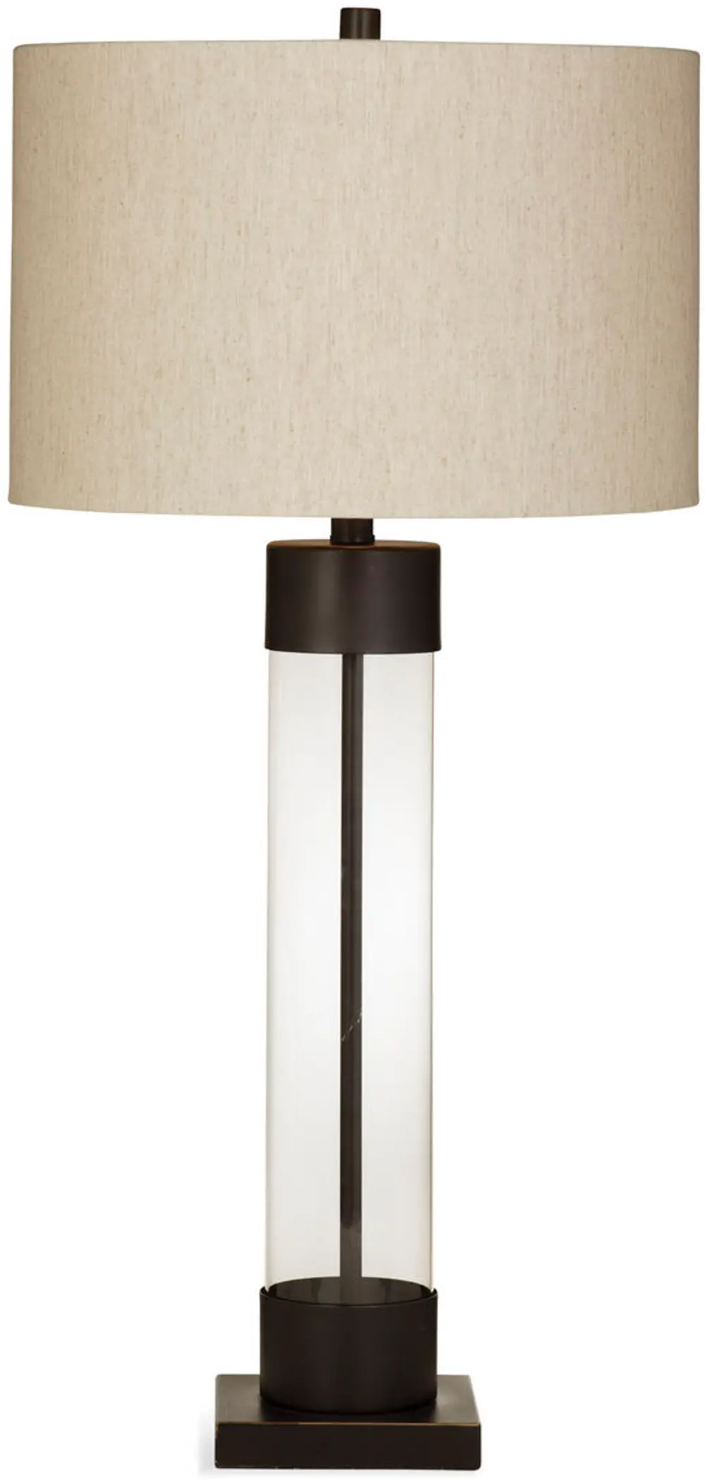 Bronze and Glass Table Lamp-1