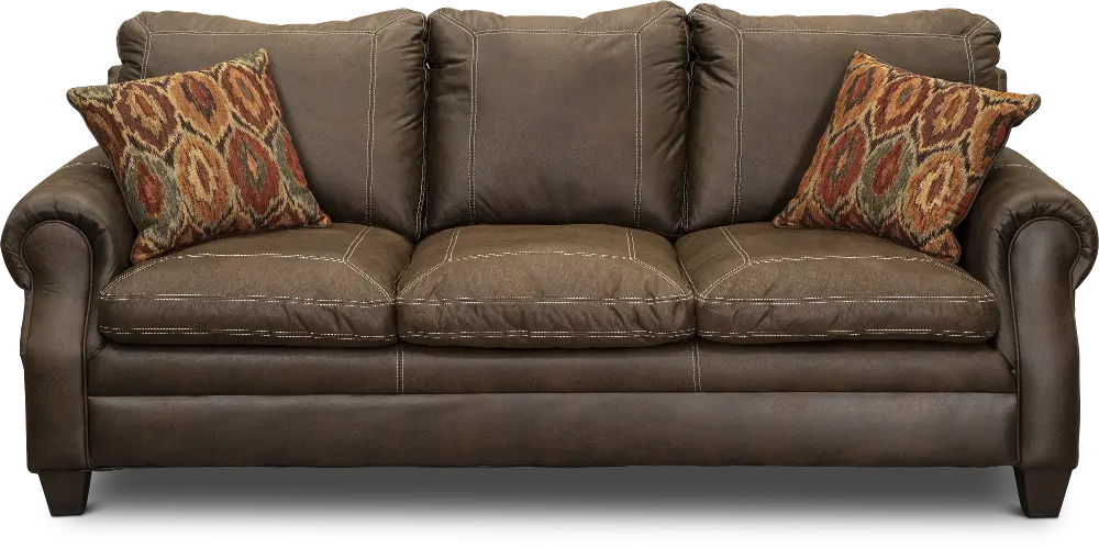 Classic Traditional Brown Sofa - Shiloh-1