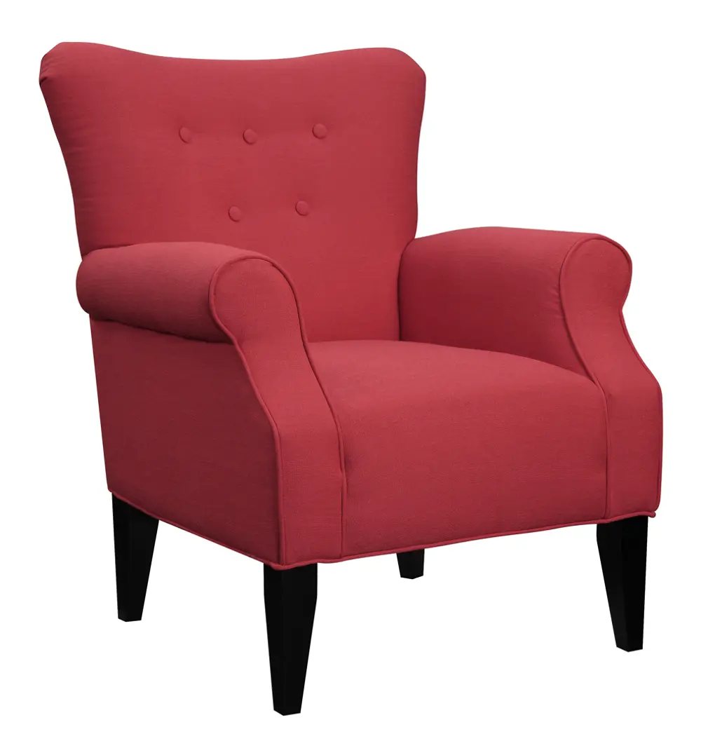 Classic Lipstick Red Accent Chair - Lydia-1