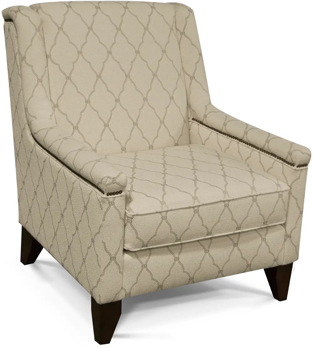 Ivory and Taupe Accent Chair - Kemp-1