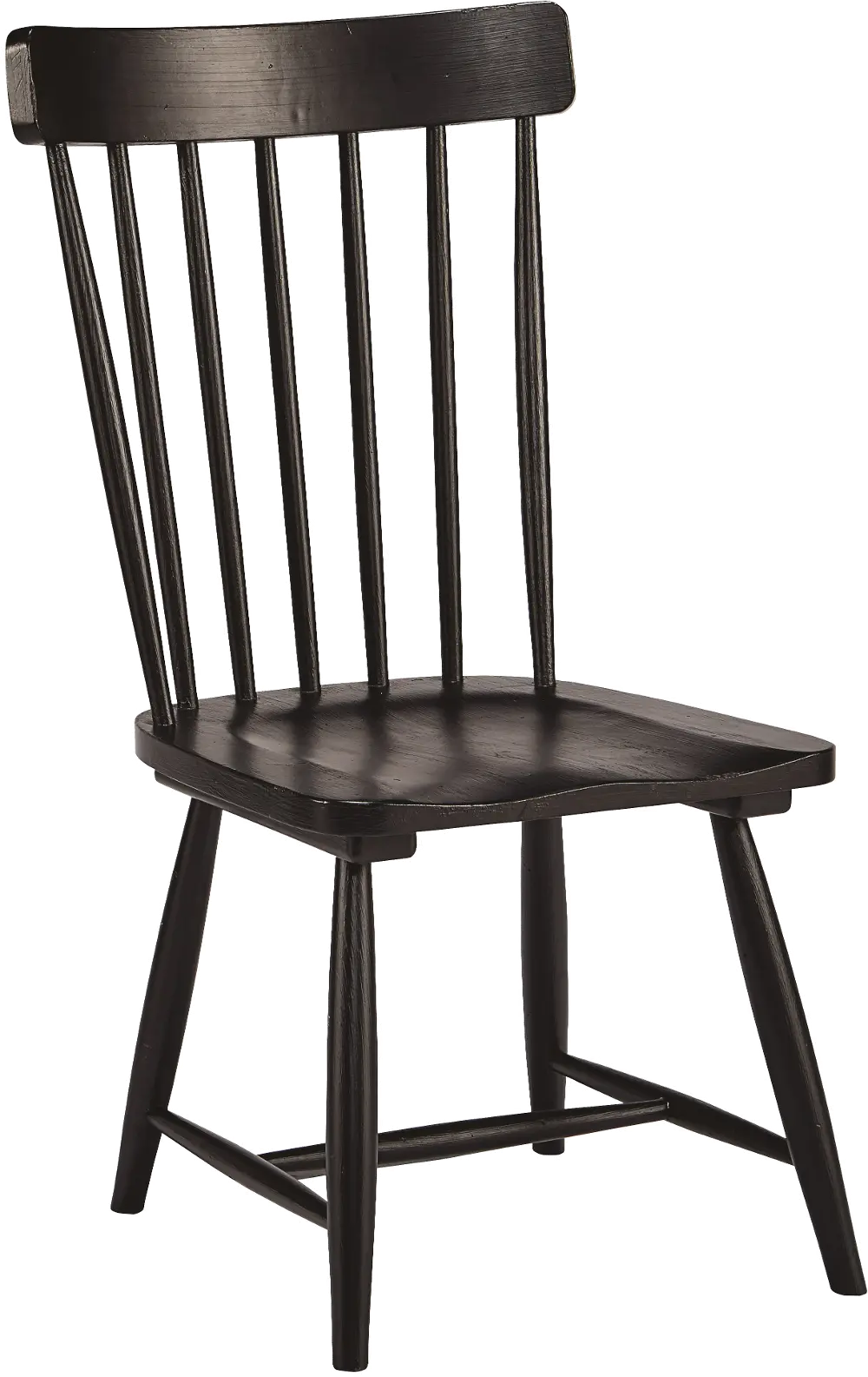 Magnolia Home Furniture Distressed Black Spindle Back Dining Chair-1