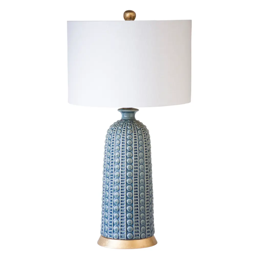Blue-Gray Ceramic Table Lamp-1