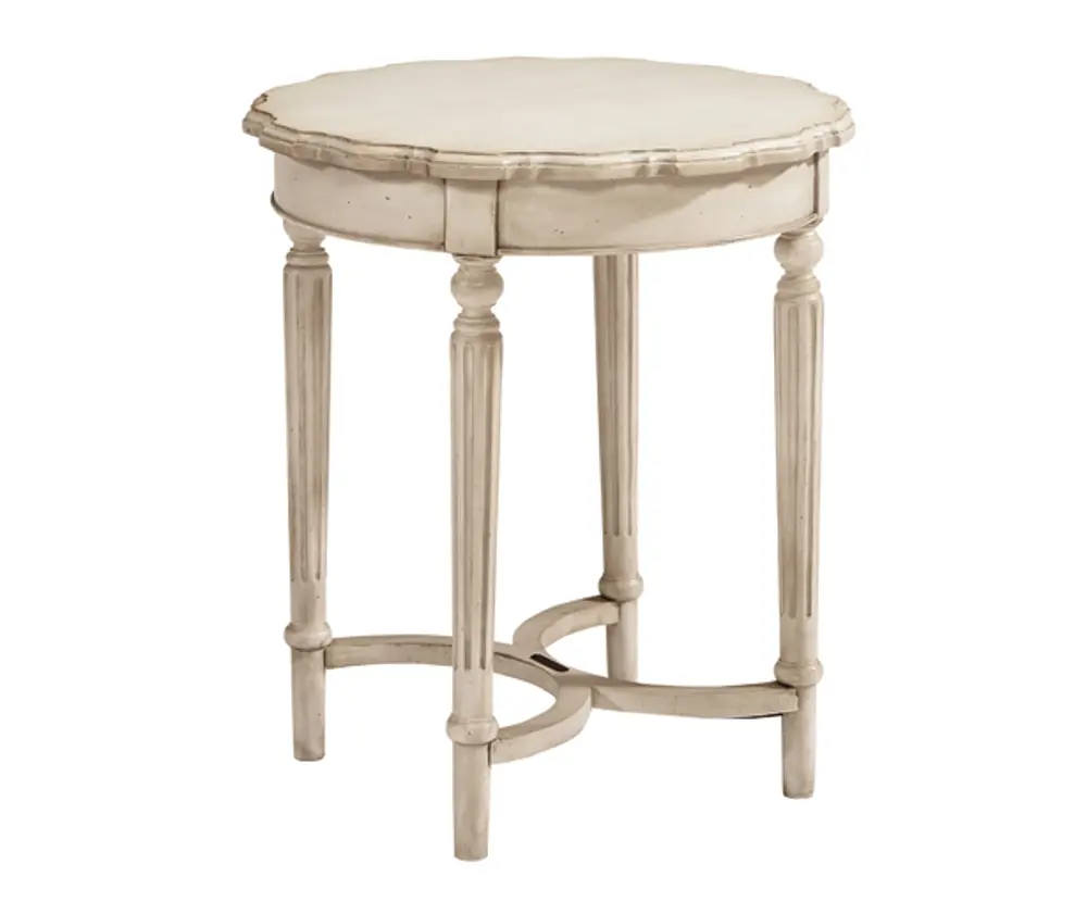 Magnolia Home Furniture Tall Pie Crust End Table - French Collection-1