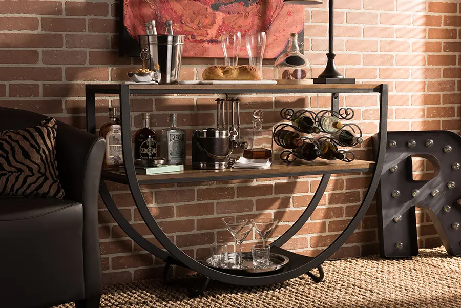 6648-RCW Blakes Rustic Industrial Console Table sku 6648-RCW