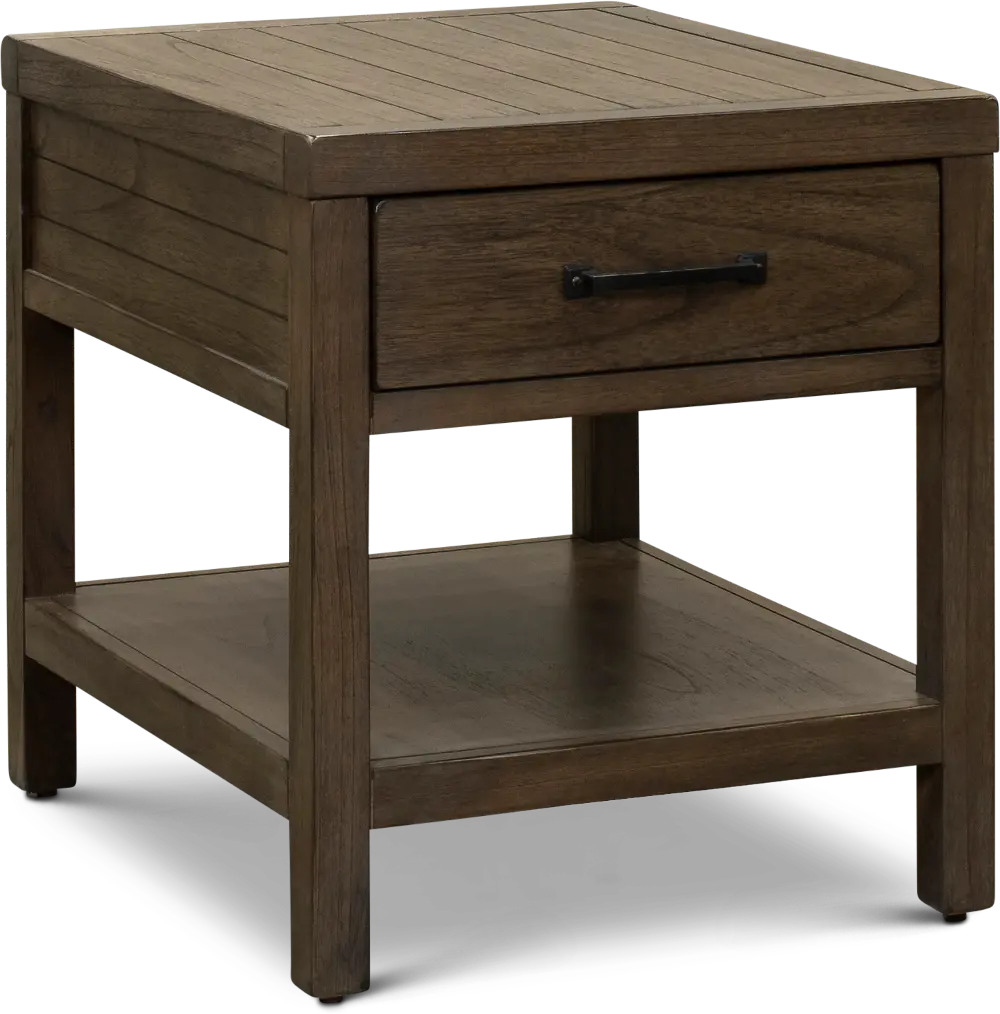 Casual Dark Brown End Table - Oakland-1