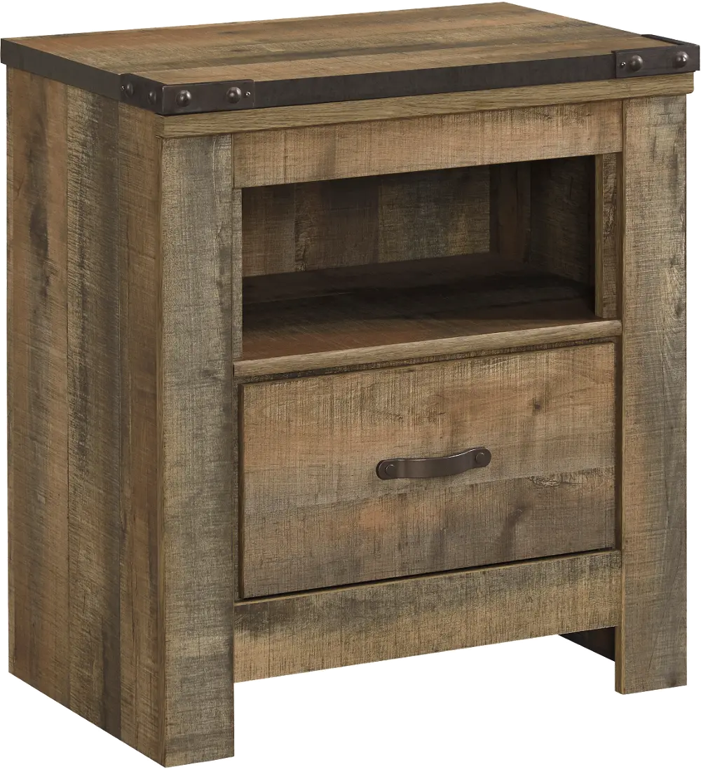 Trinell Rustic Oak Youth Nightstand-1