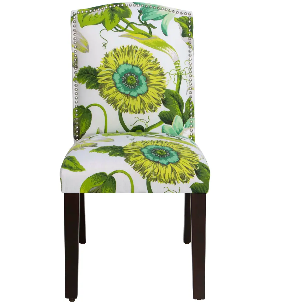 64-6NB-PWGRNJRD Grandiflora Jardin Nail Button Arched Back Dining Chair-1