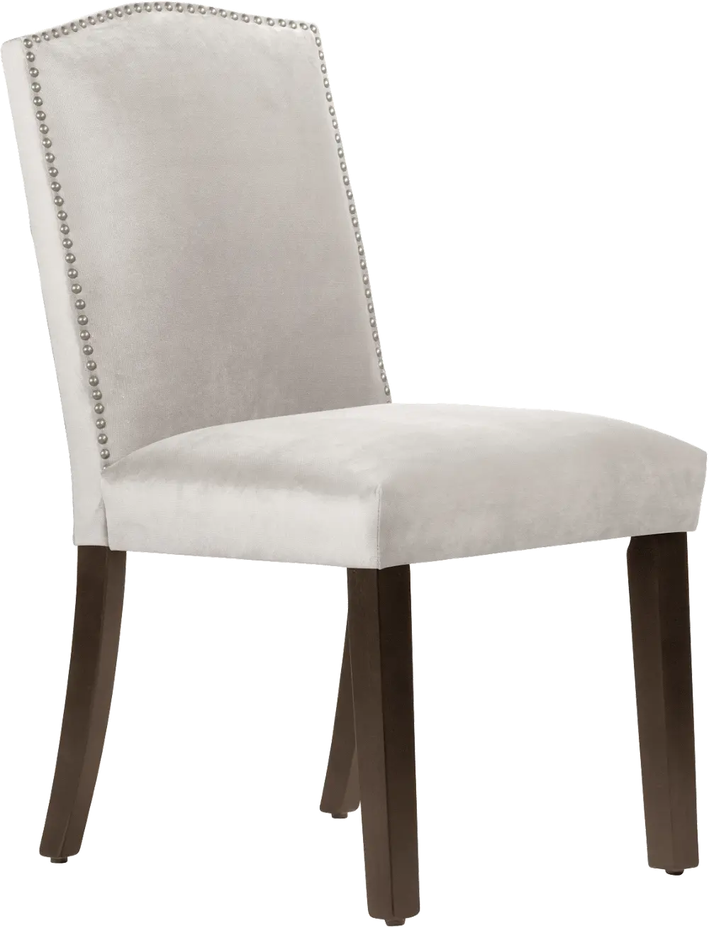 64-6NB-PWMSTDV Reese Light Gray Nail Button Back Dining Chair- Skyline Furniture-1
