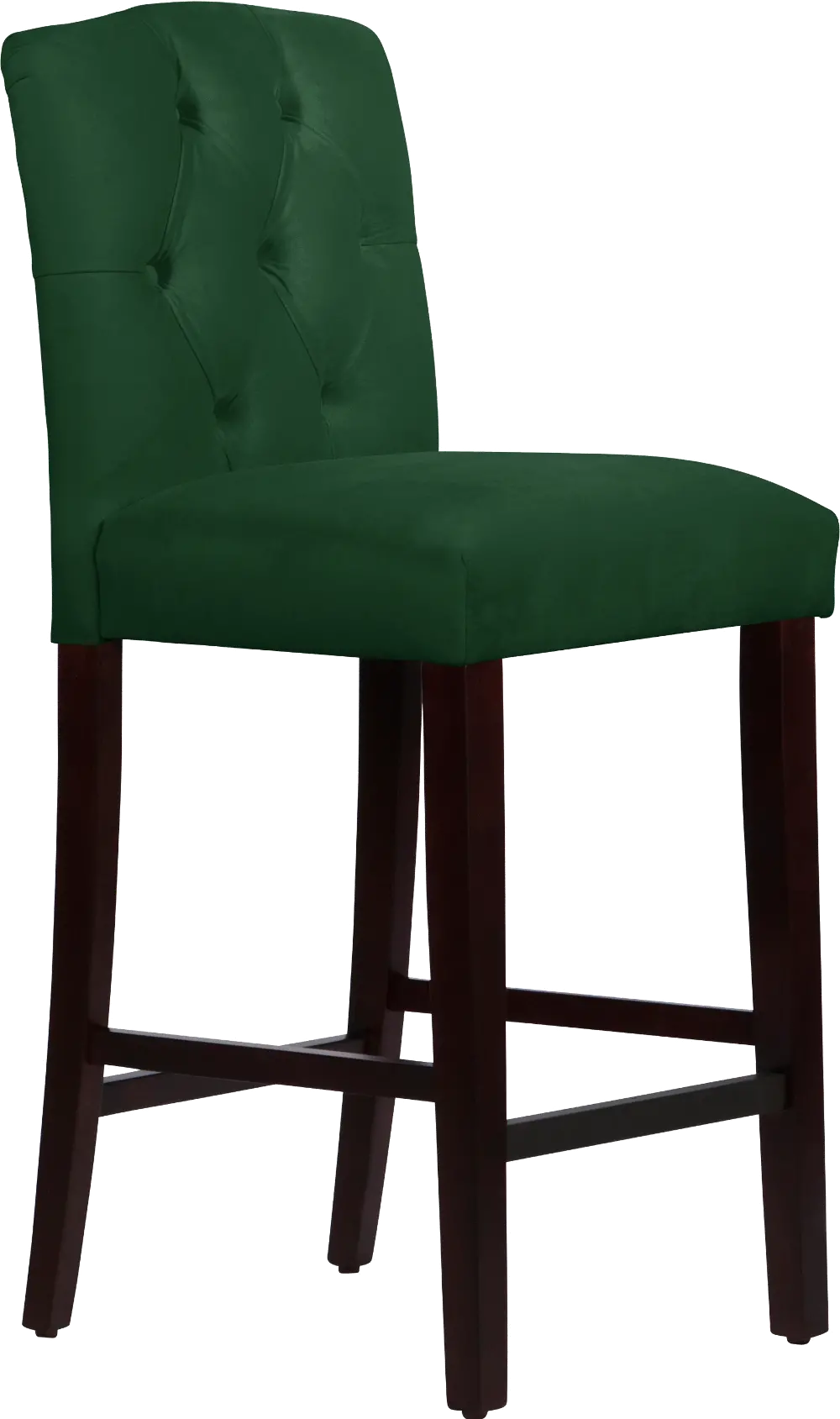 69-8VLVEMR Emily Velvet Emerald Tufted Arched Back Bar Stool- Skyline Furniture-1