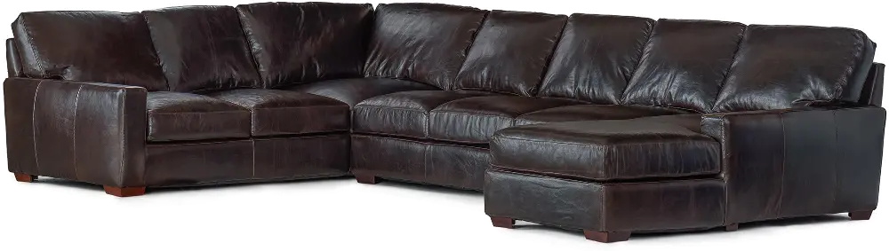 Mayfair 4-Piece Leather Sectional-1