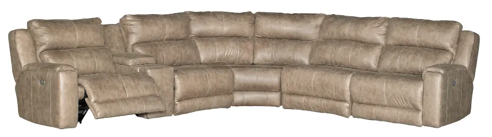 Vintage Taupe 6 Piece Manual Reclining Sectional - Dazzle-1