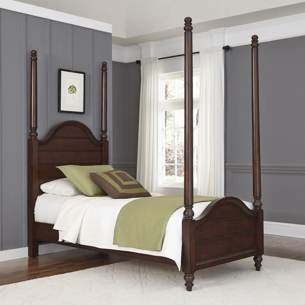 5522-420 Bourbon Twin Poster Bed - Country Comfort -1