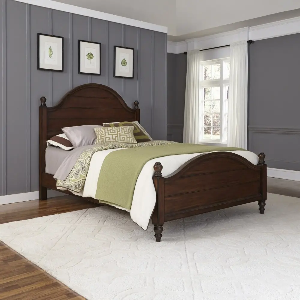 5522-500 Farmhouse Classic Mahogany Queen Bed - Country Comfort -1