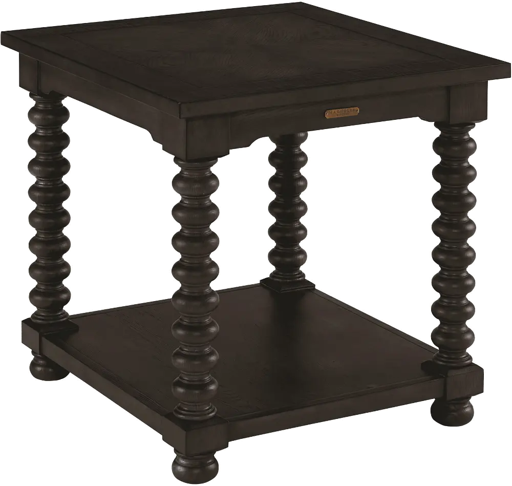 Magnolia Home Furniture Black Spool Leg End Table-1